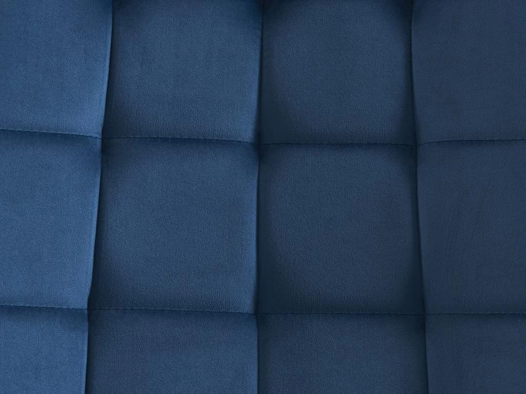 Lot De 6 Chaises Matelassées - Velours Et Métal Noir - Bleu Nuit - OLLUA 10 Lot De 6 Chaises Matelassées - Velours Et Métal Noir - Bleu Nuit - OLLUA – Image 8