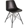 Chaise Loft Cuir Metal Noir Benarkin -Magasin de meubles de restaurant chaise 15866069