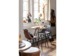 Chaise Loft Cuir Metal Noir Benarkin -Magasin de meubles de restaurant chaise 15866075