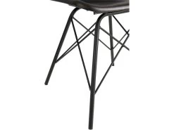 Chaise Loft Cuir Metal Noir Benarkin -Magasin de meubles de restaurant chaise 15866083