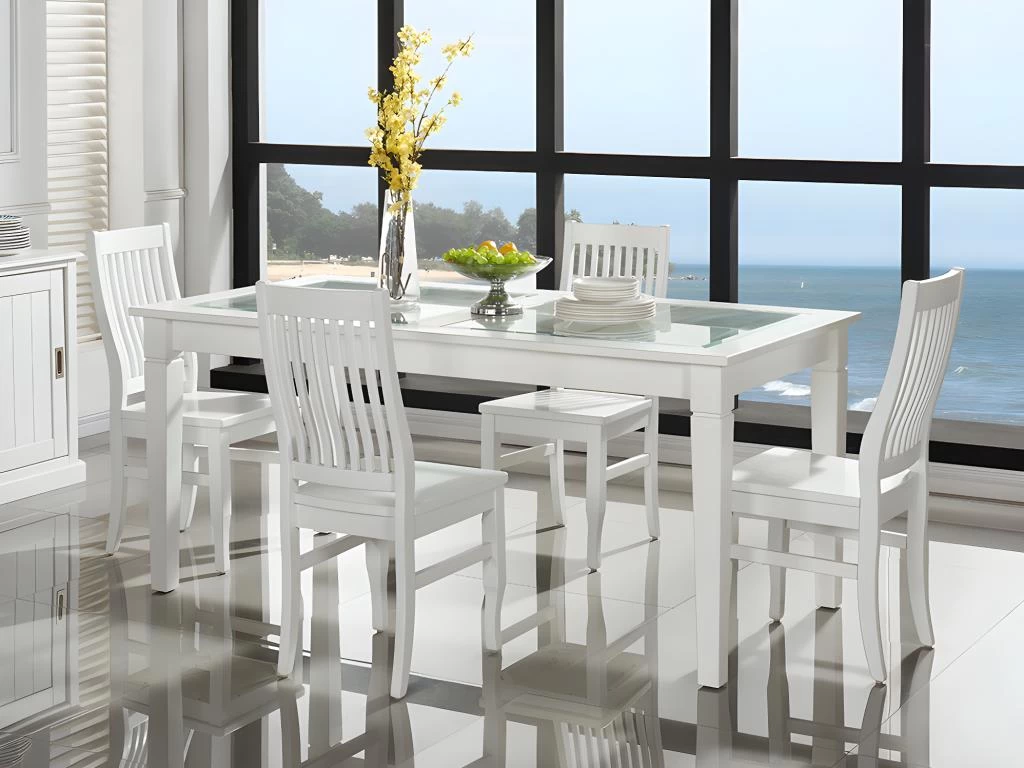 Lot De 6 Chaises GUERANDE - Pin Blanc 4 Lot De 6 Chaises GUERANDE - Pin Blanc – Image 2