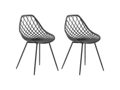 Lot De 2 Chaises De Salle à Manger Noires CANTON