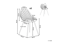 Lot De 2 Chaises De Salle à Manger Noires CANTON -Magasin de meubles de restaurant chaise 16268385