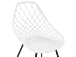 Lot De 2 Chaises De Salle à Manger Blanches CANTON -Magasin de meubles de restaurant chaise 16701753