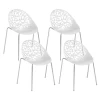 Ensemble De 4 Chaises Blanches MUMFORD -Magasin de meubles de restaurant chaise 16701757
