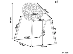 Ensemble De 4 Chaises Blanches MUMFORD -Magasin de meubles de restaurant chaise 16701761
