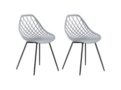 Lot De 2 Chaises De Salle à Manger Gris Clair CANTON