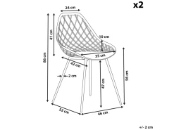 Lot De 2 Chaises De Salle à Manger Gris Clair CANTON -Magasin de meubles de restaurant chaise 16701825