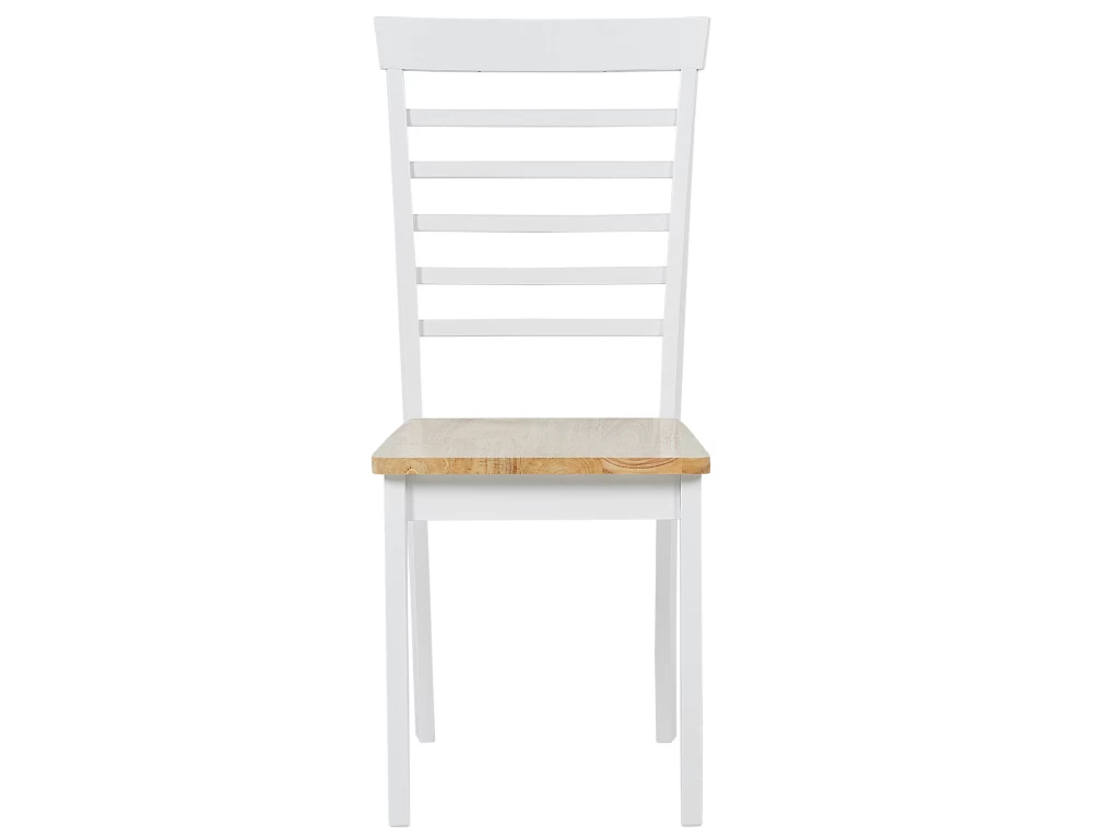 Lot De 2 Chaises De Salle à Manger Bois Clair Et Blanches BATTERSBY 7 Lot De 2 Chaises De Salle à Manger Bois Clair Et Blanches BATTERSBY – Image 5