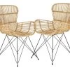 Lot De 2 Chaises En Rotin Naturel - Naturel -Magasin de meubles de restaurant chaise 17568057