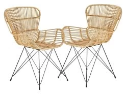Lot De 2 Chaises En Rotin Naturel - Naturel