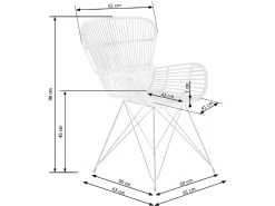 Lot De 2 Chaises En Rotin Naturel - Naturel -Magasin de meubles de restaurant chaise 17568065