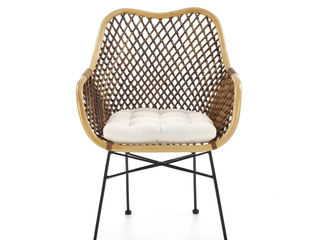 Lot De 2 Chaises En Rotin - Naturel/Brun Foncé 6 Lot De 2 Chaises En Rotin - Naturel/Brun Foncé – Image 4