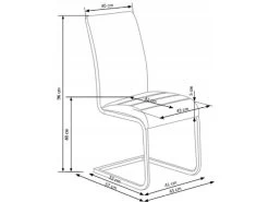 ETIENNE Chaise En Cuir Synthétique - Blanc -Magasin de meubles de restaurant chaise 17568339