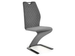 Lot De 2 Chaises Design En Velours - Gris 14 Lot De 2 Chaises Design En Velours - Gris -Magasin de meubles de restaurant chaise 17568543