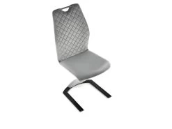 Lot De 2 Chaises Design En Velours - Gris 16 Lot De 2 Chaises Design En Velours - Gris -Magasin de meubles de restaurant chaise 17568547