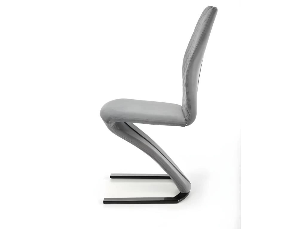 Lot De 2 Chaises Design En Velours - Gris 10 Lot De 2 Chaises Design En Velours - Gris – Image 8