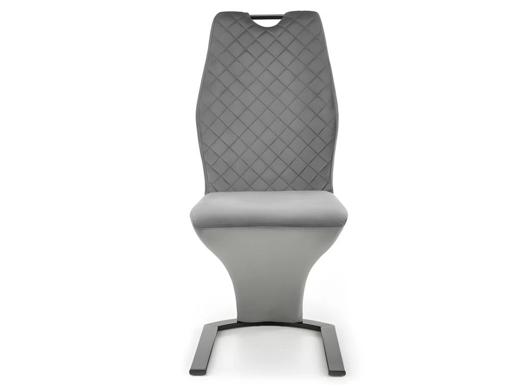 Lot De 2 Chaises Design En Velours - Gris 11 Lot De 2 Chaises Design En Velours - Gris – Image 9