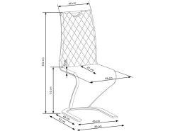 Lot De 2 Chaises Design En Velours - Gris 21 Lot De 2 Chaises Design En Velours - Gris -Magasin de meubles de restaurant chaise 17568557