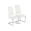 Lot De 2 Chaises AUDE En Cuir Synthétique - Blanc -Magasin de meubles de restaurant chaise 17568619