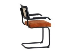 Duo De Chaises à Accoudoirs Métal/Rotin/Orange - MARIETTE 11 Duo De Chaises à Accoudoirs Métal/Rotin/Orange - MARIETTE -Magasin de meubles de restaurant chaise 17626389