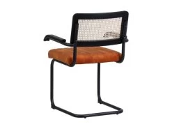 Duo De Chaises à Accoudoirs Métal/Rotin/Orange - MARIETTE 12 Duo De Chaises à Accoudoirs Métal/Rotin/Orange - MARIETTE -Magasin de meubles de restaurant chaise 17626391