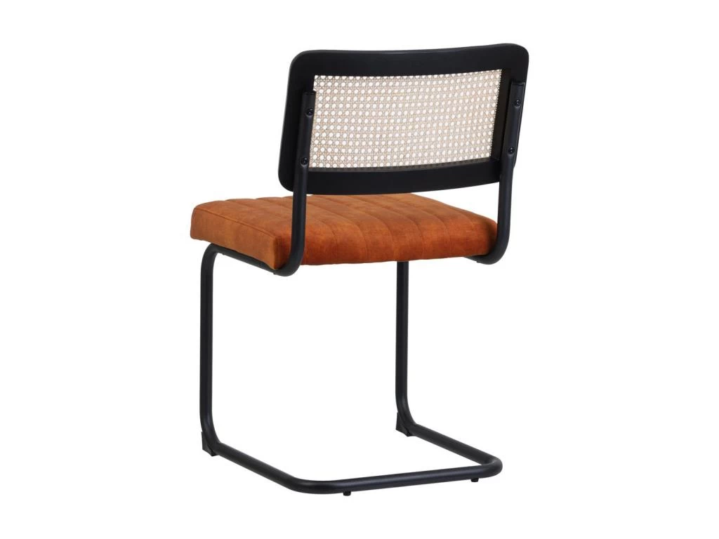 Duo De Chaises Métal/Rotin/Orange - MARIETTE 7 Duo De Chaises Métal/Rotin/Orange - MARIETTE – Image 5