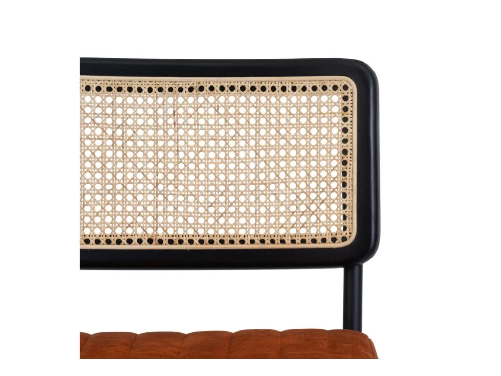 Duo De Chaises Métal/Rotin/Orange - MARIETTE 8 Duo De Chaises Métal/Rotin/Orange - MARIETTE – Image 6