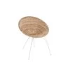 Chaise Rotin Naturel/Métal Blanc - HAROLD -Magasin de meubles de restaurant chaise 17628395