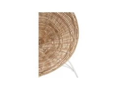 Chaise Rotin Naturel/Métal Blanc - HAROLD -Magasin de meubles de restaurant chaise 17628403