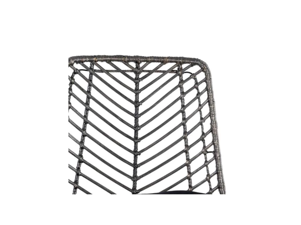 Chaise Rotin Gris/Métal - FRANCINE 7 Chaise Rotin Gris/Métal - FRANCINE – Image 5