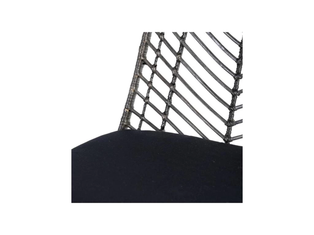 Chaise Rotin Gris/Métal - FRANCINE 8 Chaise Rotin Gris/Métal - FRANCINE – Image 6