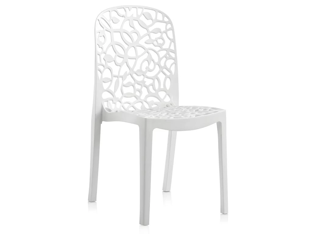 Lot De 6 Chaises De Table-salle à Manger - Cuisine - Interieur/exterieur En Résine Coloris Blanc - Longueur 47 X Profondeur 50 X Hauteur 87 Cm 3 Lot De 6 Chaises De Table-salle à Manger - Cuisine - Interieur/exterieur En Résine Coloris Blanc - Longueur 47 X Profondeur 50 X Hauteur 87 Cm