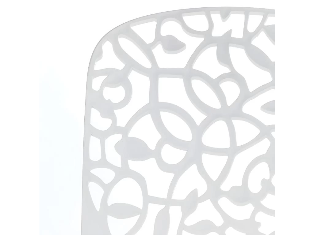 Lot De 6 Chaises De Table-salle à Manger - Cuisine - Interieur/exterieur En Résine Coloris Blanc - Longueur 47 X Profondeur 50 X Hauteur 87 Cm 5 Lot De 6 Chaises De Table-salle à Manger - Cuisine - Interieur/exterieur En Résine Coloris Blanc - Longueur 47 X Profondeur 50 X Hauteur 87 Cm – Image 3