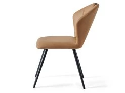 Chaise Simili Marron Avec Poignée SC2 Pieds Métal - Marron -Magasin de meubles de restaurant chaise 18081543