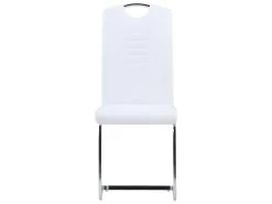 Lot De 4 Chaises De Salle à Manger Cuisine Cantilever Design Moderne Synthétique Blanc CDS021349 -Magasin de meubles de restaurant chaise 18081925