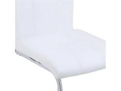 Lot De 4 Chaises De Salle à Manger Cuisine Cantilever Design Moderne Synthétique Blanc CDS021349 -Magasin de meubles de restaurant chaise 18081929