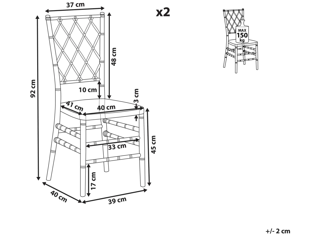 Lot De 2 Chaises Transparentes CLARION 11 Lot De 2 Chaises Transparentes CLARION – Image 9