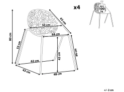 Ensemble De 4 Chaises Grises MUMFORD -Magasin de meubles de restaurant chaise 18195809