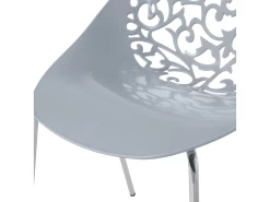 Ensemble De 4 Chaises Grises MUMFORD -Magasin de meubles de restaurant chaise 18195821