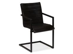 Lot De Deux Chaises De Salle à Manger Cuir Véritable Anthracite 1902161 -Magasin de meubles de restaurant chaise 18267201