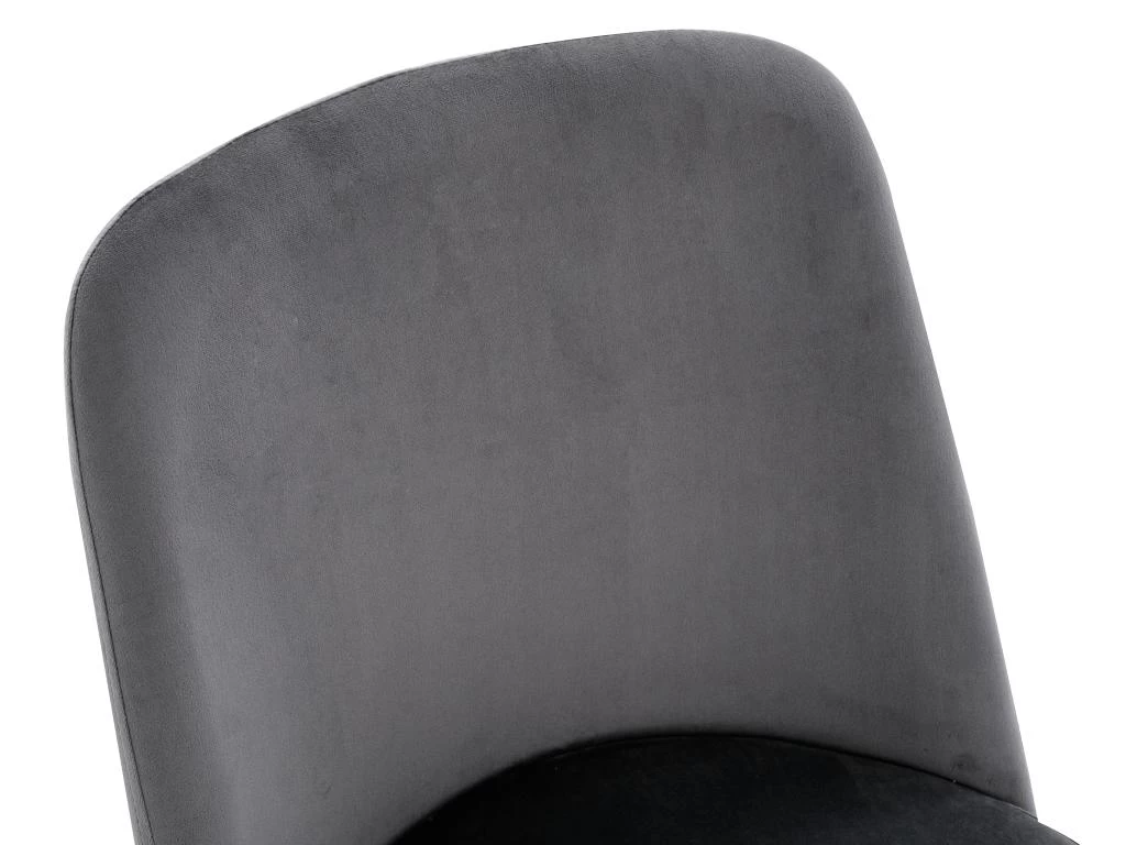 Lot De 2 Chaises En Velours Et Métal Effet Bois - Gris - MINAGRI 9 Lot De 2 Chaises En Velours Et Métal Effet Bois - Gris - MINAGRI – Image 7