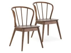Pack 2 Chaises Brisa En Bois Coleur Noyer