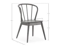 Pack 2 Chaises Brisa En Bois Coleur Noyer -Magasin de meubles de restaurant chaise 18377209
