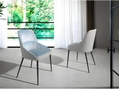 Chaise à Manger Velours Et Similicuir. 4109 ANGEL CERDA -Magasin de meubles de restaurant chaise 18422291