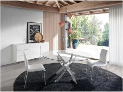 Chaise En Croûte De Cuir Et Acier Chromé 4025 ANGEL CERDA -Magasin de meubles de restaurant chaise 18422353