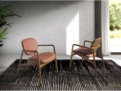 Fauteuil En Similicuir Et Pieds En Frêne 4118 ANGEL CERDA -Magasin de meubles de restaurant chaise 18430333