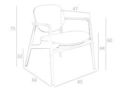 Fauteuil En Similicuir Et Pieds En Frêne 4118 ANGEL CERDA -Magasin de meubles de restaurant chaise 18430345