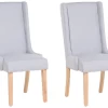 Lot De 2 Chaises De Salle à Manger Gris Clair CHAMBERS -Magasin de meubles de restaurant chaise 18447533 1