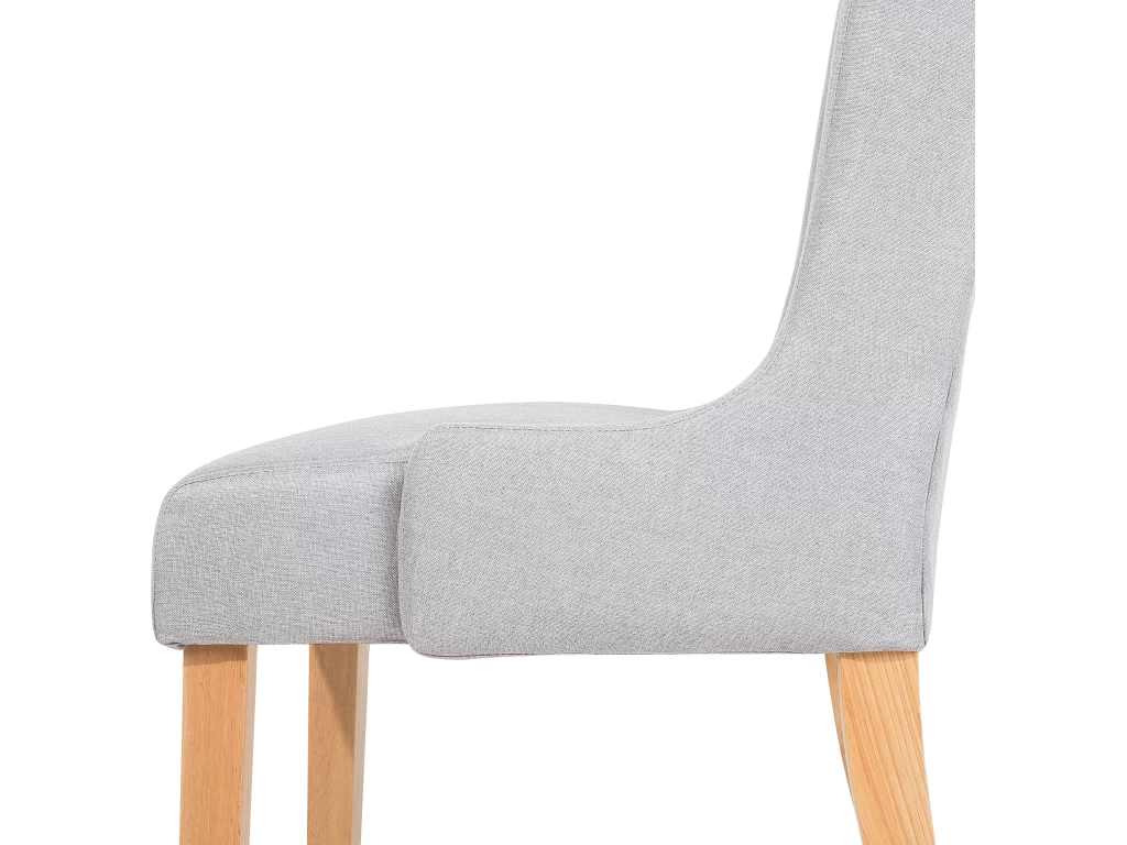 Lot De 2 Chaises De Salle à Manger Gris Clair CHAMBERS 10 Lot De 2 Chaises De Salle à Manger Gris Clair CHAMBERS – Image 9